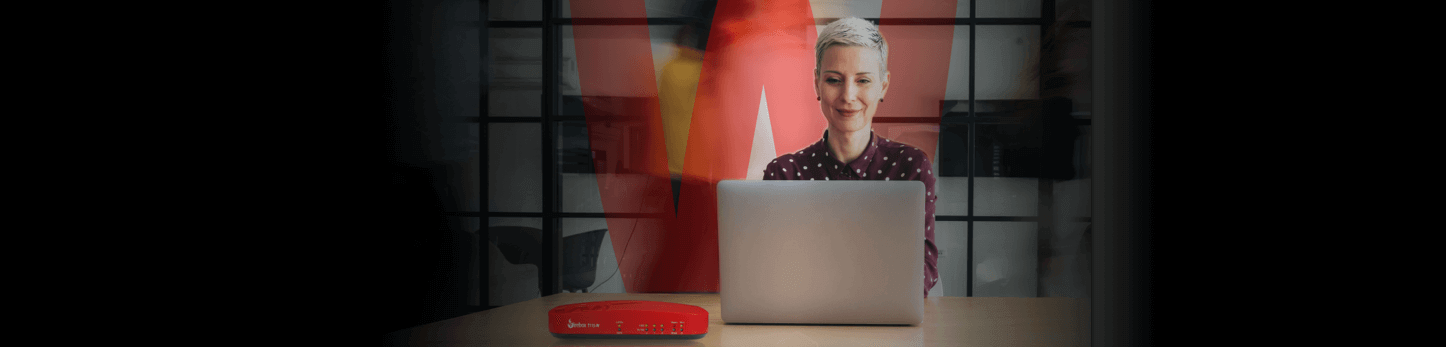 Blonde woman at a laptop